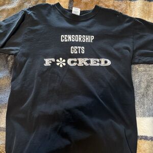 vtg Censorship Y2K Shirt Size Medium